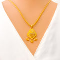 Delightful Dressy Posh 22k Gold Pendant Set 
