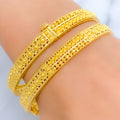 Refined Round Medium 22k Gold Bangle Pair 