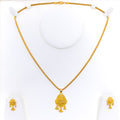 Delightful Dressy Posh 22k Gold Pendant Set 
