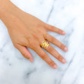 Delightful Wavy 21K Gold Ring 