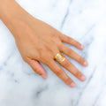 Reflective Asymmetrical 21K Gold Ring 