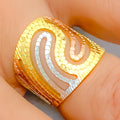 Reflective Asymmetrical 21K Gold Ring 