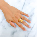 Elegant Netted 21K Gold Ring 