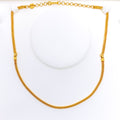 Rounded Spring Rope 22K Gold Chain Necklace - 15"