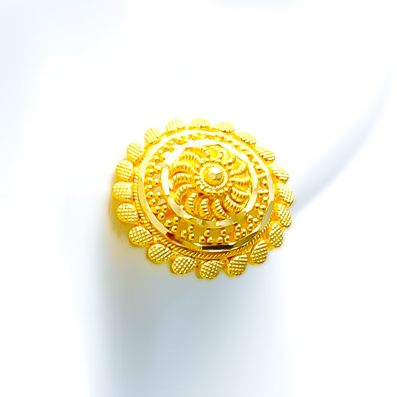 Impeccable Mandala Style 22k Gold Earrings 