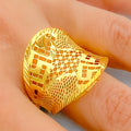 Elevated 21K Gold Mesh Ring