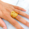 Elevated 21K Gold Mesh Ring