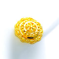 Classic Radiant Flower 22k Gold Earrings 