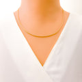 Luminous Alluring 22k Gold Two-Tone Necklace
