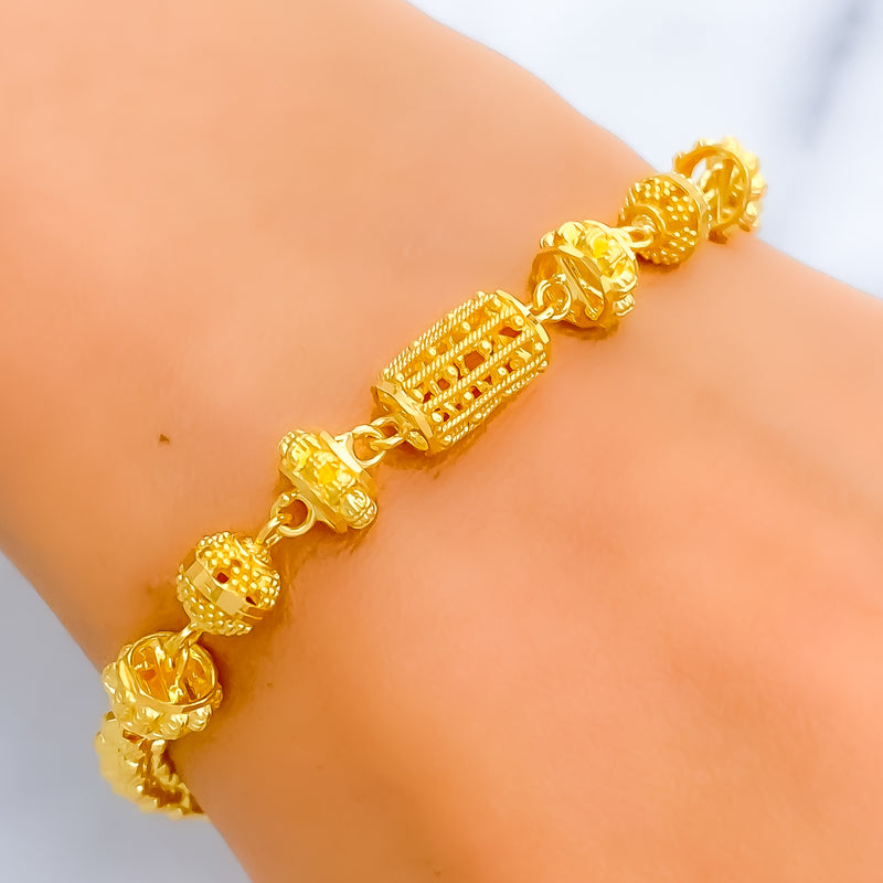 Elevated Intricate 22k Gold Bead Bracelet