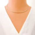 Elegant Sparkling 22k Gold Necklace 