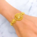 Paisley Adorned Dome 22k Gold Bracelet