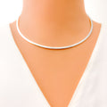 Glimmering Textured 22k Gold Reversible Necklace 
