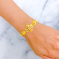 Timeless Striped Motif 22k Gold Bracelet