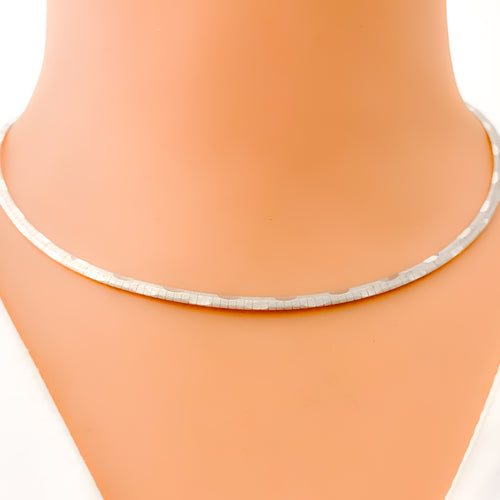 Glimmering Textured 22k Gold Reversible Necklace 