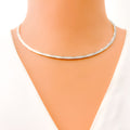 Glimmering Textured 22k Gold Reversible Necklace 