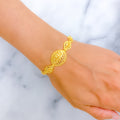 Iconic Oval Striped 22k Gold Bracelet