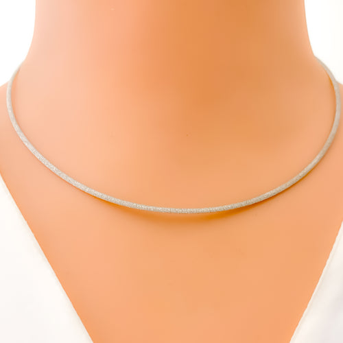 Opulent Sleek 22k Gold Reversible Necklace 