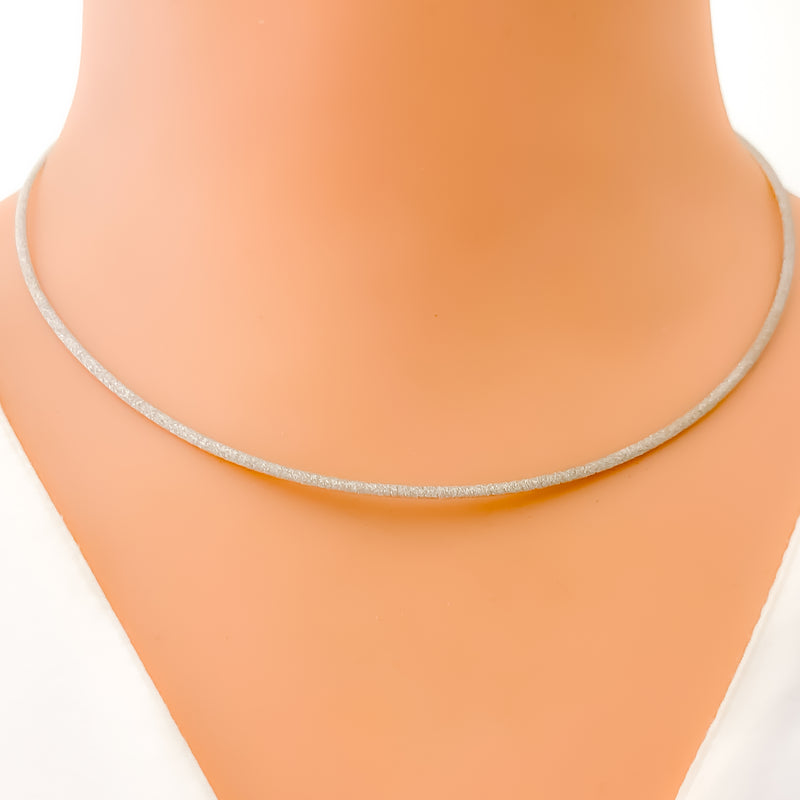 Opulent Sleek 22k Gold Reversible Necklace 