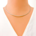 Opulent Sleek 22k Gold Reversible Necklace 