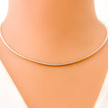 Opulent Sleek 22k Gold Reversible Necklace 