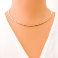 Opulent Sleek 22k Gold Reversible Necklace 