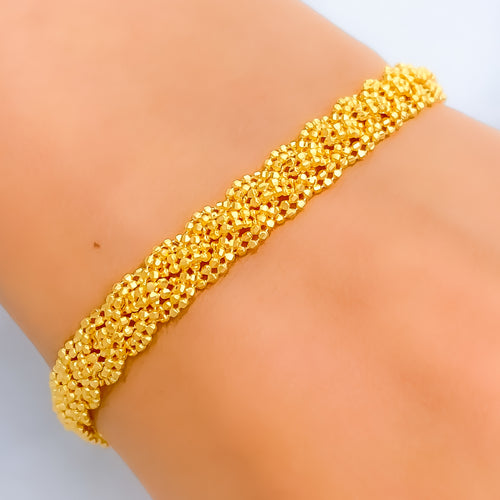 Evergreen High Finish 21k Gold Rope Chain Bracelet