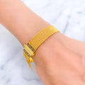 unique-hanging-chain-21k-gold-bangle-bracelet