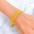unique-hanging-chain-21k-gold-bangle-bracelet