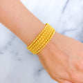 glistening-beaded-21k-gold-bangle-bracelet