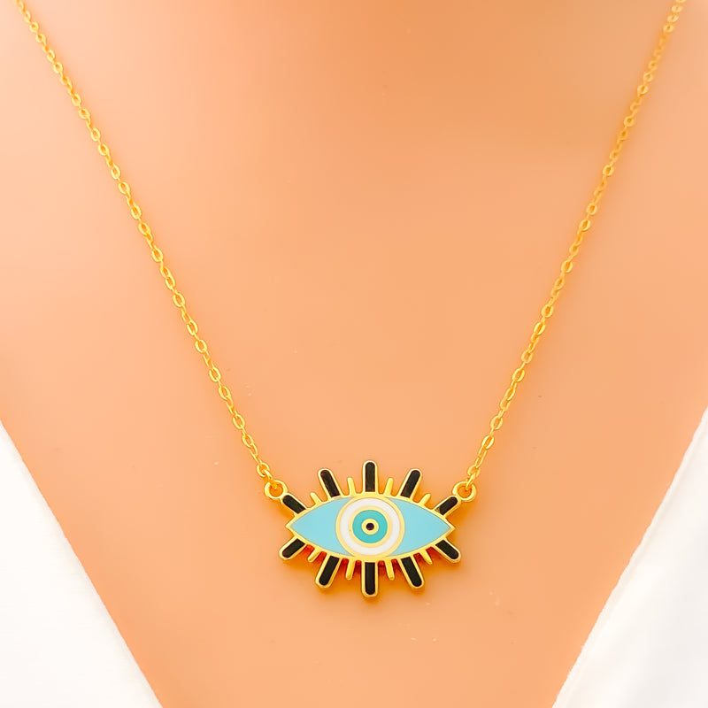 chic-trendy-21k-gold-cz-necklace