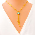 dazzling-lock-21k-gold-cz-necklace