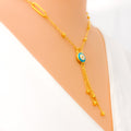 dazzling-lock-21k-gold-cz-necklace