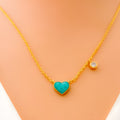 charming-heart-21k-gold-cz-necklace