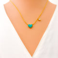 charming-heart-21k-gold-cz-necklace