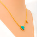 charming-heart-21k-gold-cz-necklace