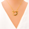 graceful-posh-21k-gold-cz-necklace