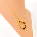 graceful-posh-21k-gold-cz-necklace