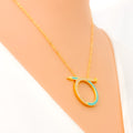 lustrous-sleek-21k-gold-cz-necklace