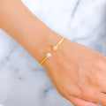 Gorgeous Textured 22k Gold Orb Bangle Bracelet 