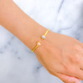 Delicate Dotted 22k Rose Gold Bangle Bracelet 