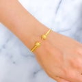 Classic Dazzling Orb 22k Gold Bangle Bracelet 