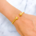 Classic Dazzling Orb 22k Gold Bangle Bracelet 