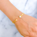 Delightful Dotted High Finish 22k Gold Bangle Bracelet 