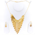 Regal Gleaming 21K Gold Light Necklace Set 