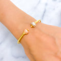 Delightful Dotted High Finish 22k Gold Bangle Bracelet 