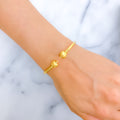 Classy Chic 22k Gold Orb Bangle Bracelet
