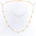 Exclusive Chic Delicate 21k Gold Orb Necklace