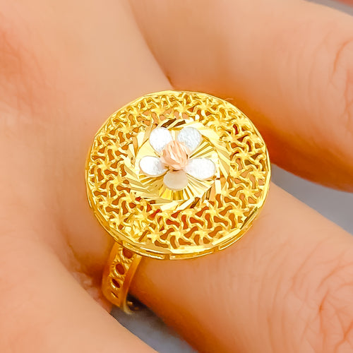 Ritzy Round 22K Gold Ring