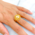 Ritzy Round 22K Gold Ring